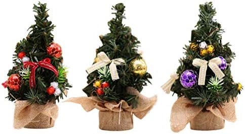 קישוטי עץ עץ ABOOFAN 3 יחידים מיני עצי חג המולד קישוטי בר קישוטים למסיבה