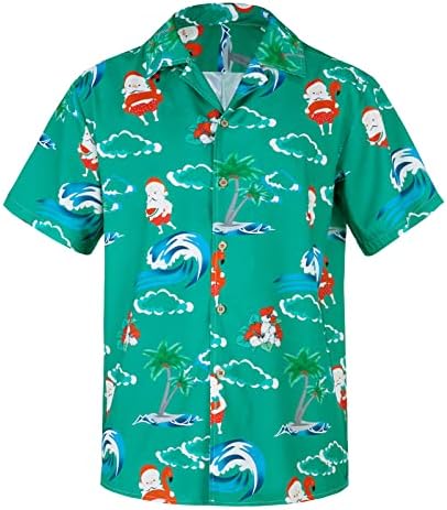 הוואי חולצות לגברים מקרית כפתור למטה חוף חולצות גברים קצר שרוול פרחוני חולצות