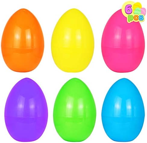 6 יחידות 10 ג ' מבו פלסטיק בהיר מוצק פסחא ביצים מגוון צבעים לילדים סל חומרי מילוי, פסחא האנט משחק, צעצועי מילוי פינוקים פסחא נושא המפלגה לטובת