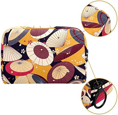 תיקי נסיעות קוסמטיים של tbouobt, מארז איפור, תיק איפור למוצרי טיפוח, אמנות וינטג 'פרח מטרייה יפנית
