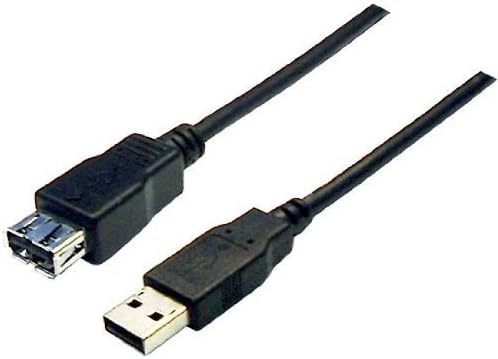 10ft USB 2.0 סוג A זכר צבע כבל הרחבה נקבה - שחור