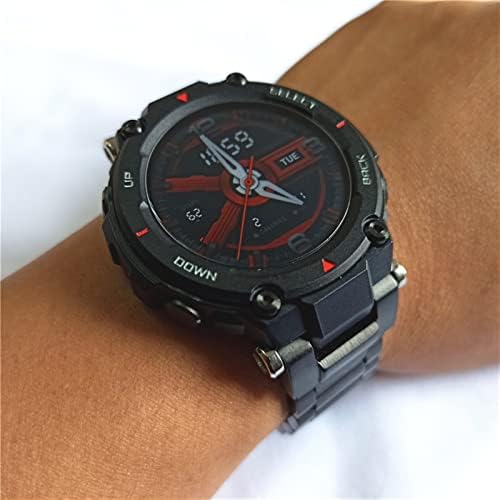 Haodee 316L פס שעון נירוסטה עבור Amazfit T-Rex Smart Watch Sports Strap רצועה