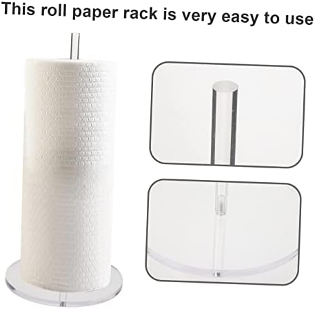 Bestonzon Roll מחזיק רקמות שקוף נייר עגול מגבת מגבת מתלה לאחסון אקריליק שקוף