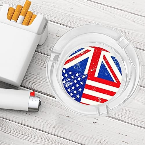 מאפרה דגל בריטי ואמריקני סיגריות עגולות סיגריות מגש אפר לקישוט מקורה במשרד הביתי