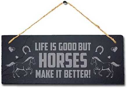 חיים הוא טוב אבל סוס לעשות טוב יותר לייזר חקוק תליית צפחה לשפוך שלט סימן