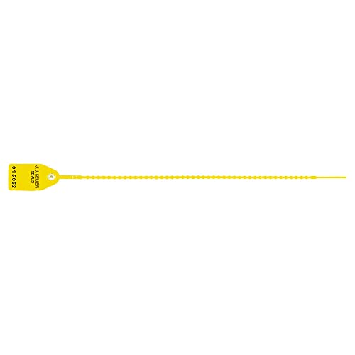 צהוב משיכה חותם פלסטיק הדוק 1000-פק. - 12 חותמות קרונות פלסטיק כבדות מסומנות וחותמות חמות עם חותמות ג' יי ג 'יי קלר - חותמות חוטים מצולעים עמידות בפני חבלה-ג 'יי ג' יי קלר ושותפים