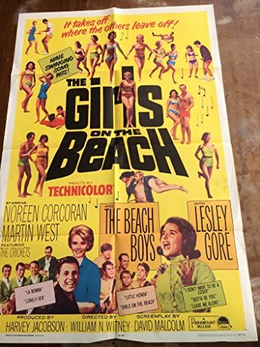 בנות על החוף, פוסטר סרטים מקורי, 1965, בויז חוף