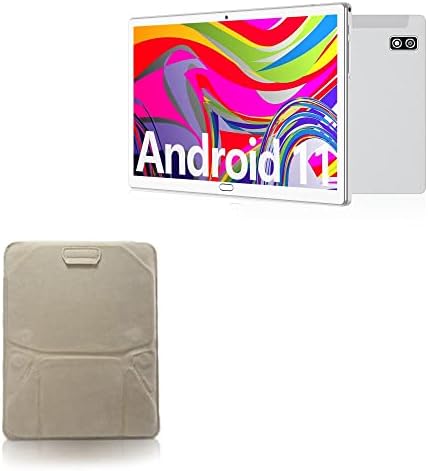 מארז גליבה תואם ל- Tooton Android 11 Tablet TT-10-Stand Velvet Staugh, שרוול החלקה של שרוול קטיפה מובנה מתקפל עבור TOOTON ANDROID 11 TABT TT-10-TAN