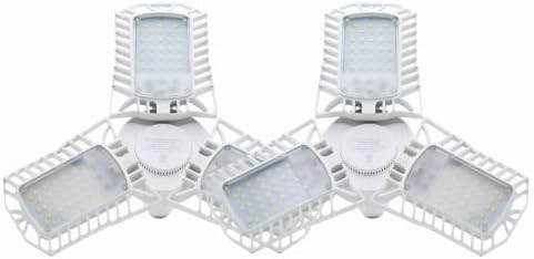 Surgebulb - ברק מוסך LED, שקע סופר בהיר, מתאים קלים, חסכון באנרגיה, Long -Lifespan, מקורה/חיצוני, מסגרת אלומיניום, 60 וואט - 2 פאק