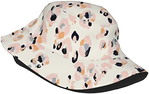 כובע דלי נמר ורוד לגברים נשים מודפס כובע דייג כובע שמש אריזות נסיעות כובעי חוף חיצוניים