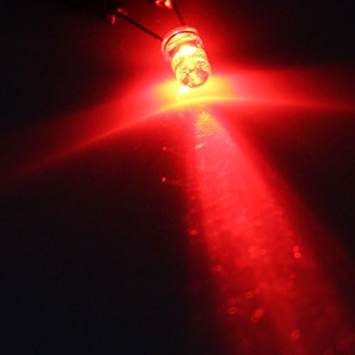 AEXIT 75PCS דיודות 5 ממ עגול עליון אור אדום פולט נוריות נוריות דיודות שוטקי חרוזי מנורות