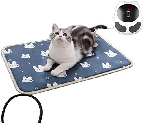 C'estbon Automatic Power-Off מיטת חתול מחוממת, שמיכת חתול חשמלית עם פונקציית חימום, מחמם בית כלבים לחתול עמיד לחתול, גור חתלים של ארנב כלב חתול