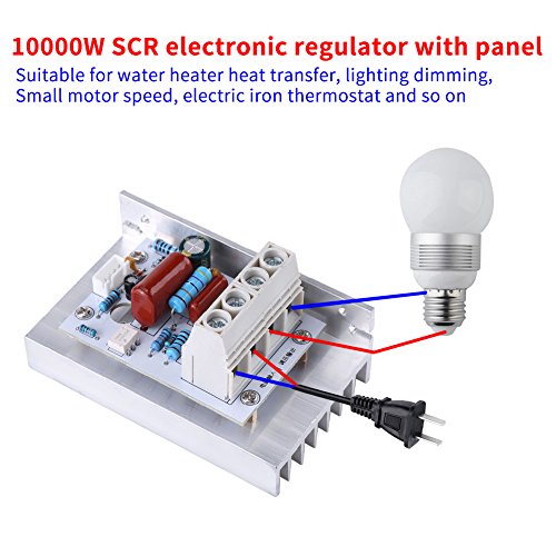 10000W SCR SCR מתח מתח דיגיטלי מודול לוח בקרת מהירות דימר תרמוסטט AC 220V 80A