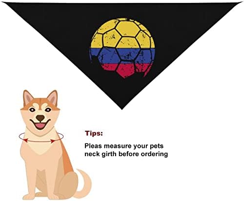 דגל קולומביאני כדורגל כלב בנדנה בנדנה רחיץ צעיף חיות מחמד מטפחת משולש חמוד לחתולי כלבים