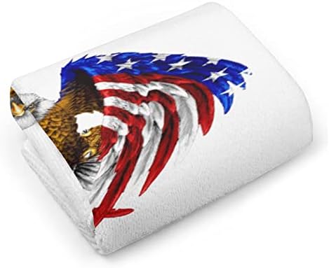 נשר אמריקאי ארהב דגל קירח נשר מגבות ידיים פנים וגוף שטיפת גוף מטלוני רחצה רכים עם חמוד מודפס למלון מטבח אמבטיה