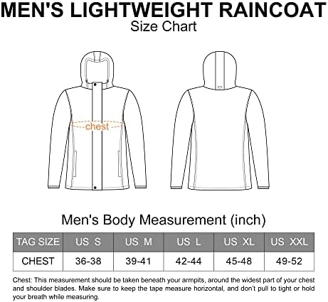 חיצוני מיזמים גברים של גשם מעיל עמיד למים קל משקל לארוז גשם מעטפת מעיל גשם עם הוד עבור גולף טיולים נסיעות