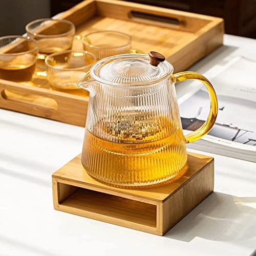 Xwozydr זכוכית קומקום פסים עם פילטר, יצרנית תה זכוכית, סט תה, קומקום, תנור גז, קומקום, קפה ותה תה.