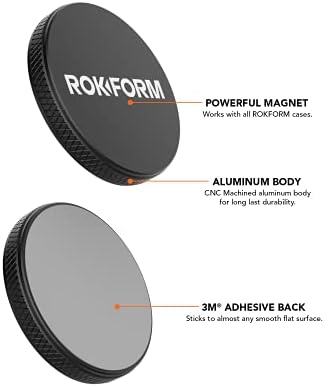 Rokform - iPhone 14 Pro Max מגנט כפול ומארז קריסטל תואם Magsafe + הר טלפון מגנטי נמוך