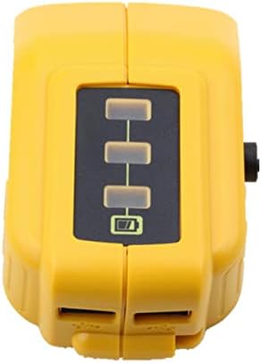 Doitool USB DC תואם תואם V התקן מתאם סוללה LI- לממיר צהוב עם מתאמי פלט