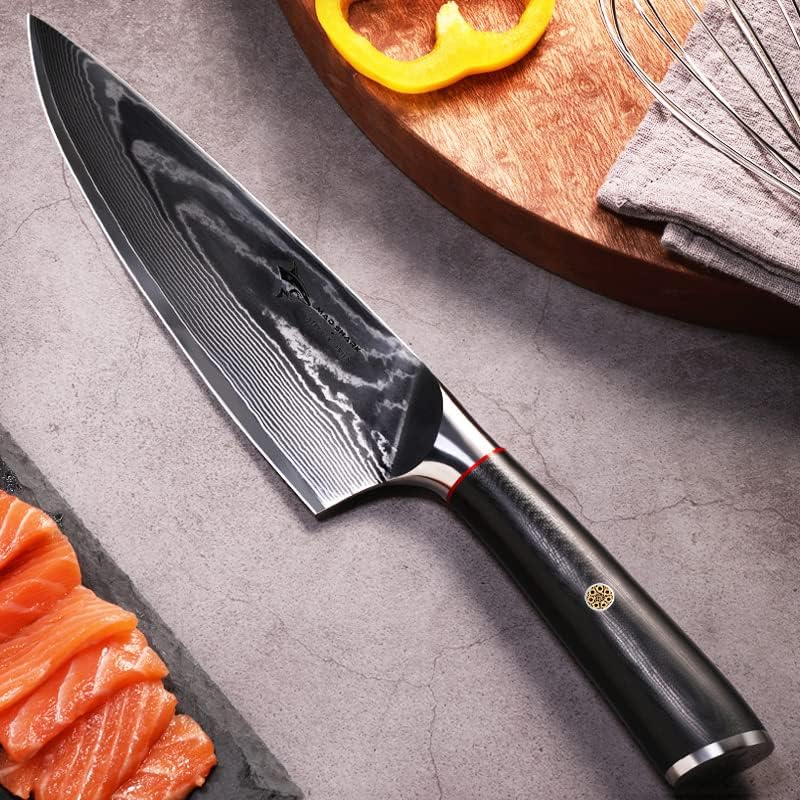 כריש מטורף סכין שף חריף Ultra, סכין מטבח מקצועית בגודל 8 אינץ