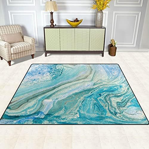 Baxiej שטיחים אזור רך גדול שטיחים שחדר שיש -שיש עם מחצלת שטיח פליימאט לילדים משחק חדר שינה חדר חדר שינה 63 x 48 אינץ ', שטיח תפאורה ביתית