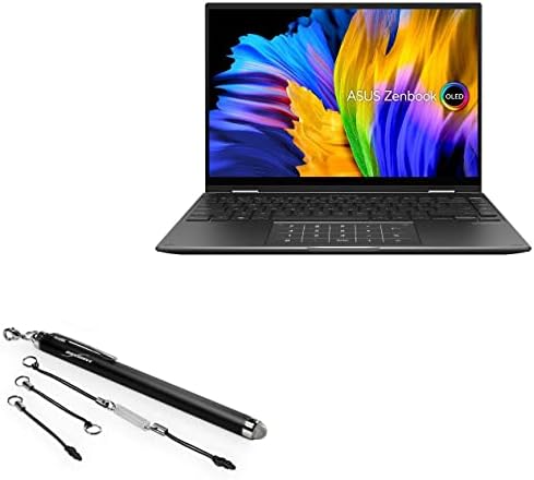 עט חרט בוקס גלוס תואם ל- Asus Zenbook 14 Flip - Evertouch Capacitive Stylus, קצה סיבים קיבולי עט עט עבור Asus Zenbook 14 Flip - Jet Black