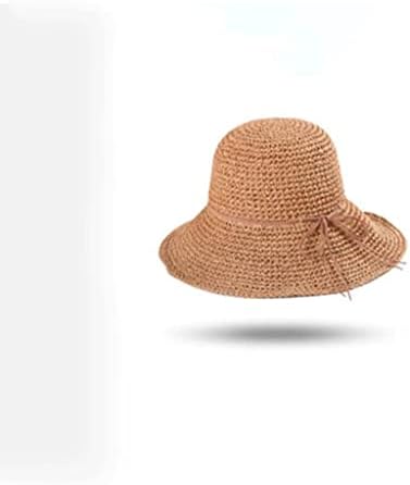 ZSEDP נשים כובעי כובעי שמש קיץ לנשים גברת מתקפלת כובעי חוף קשת מבוגרים כובע קרם הגנה נשי כובע