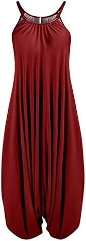 MTSDJSKF מצויד סרבל לנשים סרבלים לנשים לבושות ספגטי ללא שרוולים.