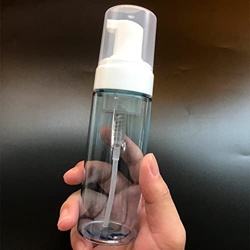 2 מארז נסיעות גודל קצף משאבת בקבוק קצף מתקן ברור פלסטיק קצף בקבוקי סבון פנים לשטוף ניקוי פנים, 5 עוז, כחול