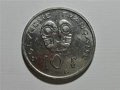 אוקיאניה פולינזיה צרפתית 10 פרנק שנת מטבעות אוסף מתנות מטבעות זרים אקראיים