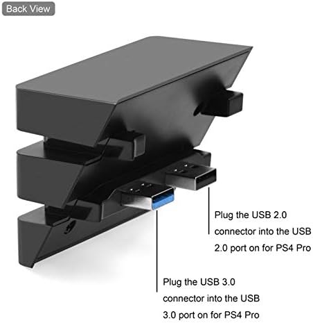 מפצל מרחיב עבור, Slanted Expersion Controller Controller מתאם נמוך התקנה קלה 5 רכזת USB יציאה עבור קונסולת המשחקים המקצועית