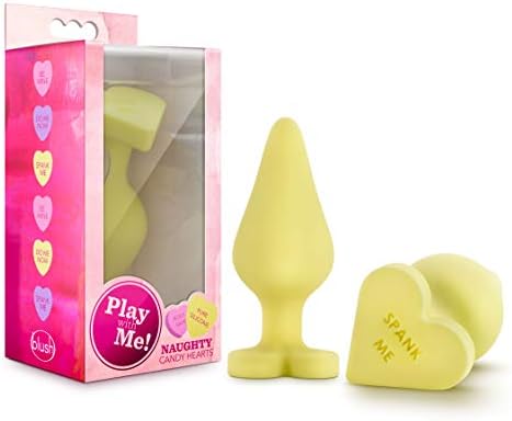 סומק שובבים סוכריות - סאטן חלק סיליקון בצורת לב בצורת תחתית תחתית צעצוע סקס צעצוע של גברים ונשים - צהוב
