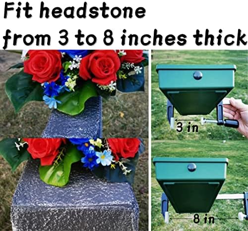 כל 2 המחשבים המיוחדים בבית הקברות אוכפים לאבני מצבות שהרוח לא תפוצץ מחזיק פרחים לבית הקברות אוכפי קבר מצבה לפרחים של יום האם וסידורי פרחים מלאכותיים