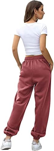 מכנסי טרנינג תחתונים של נשים מכנסי טרנינג בכיסי חדר כושר ספורטיבי ספורטיבי מתאים למכנסי טרקלין מכנסיים