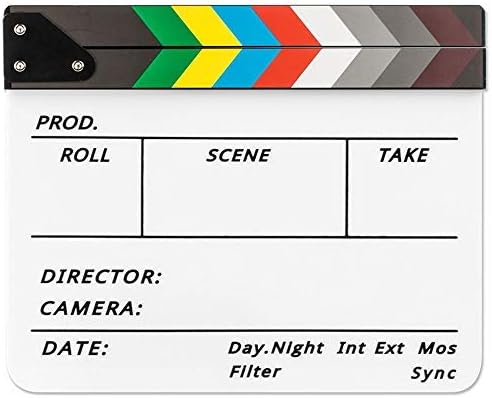 סדרם מחיקה יבשה של הבמאי סרט סרט לוח לוח עבור סרט טלוויזיה סרט פעולה סצנה, שחור