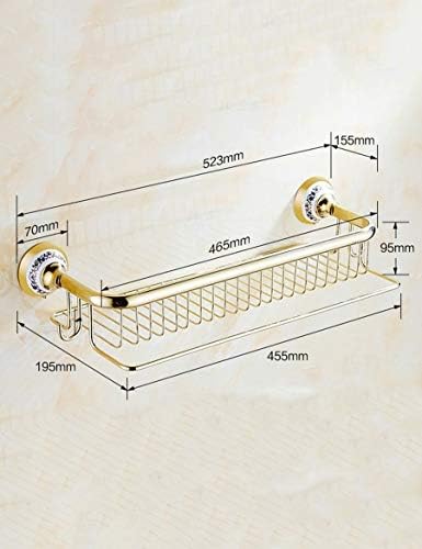 KMMK מדף אמבטיה בית ， מתלה מגבות ， מדף מקלחת מלא נחושת אמבטיה אמבטיה אמבטיה מדף זהב רכוב על קיר רכוב על שכבון יחיד שכבון יחיד ומבטיח איכות, 1