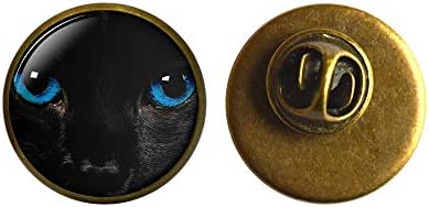 סיכת חתול שחורה, סיכת חתולים, תכשיטים לחתולים שחורים, סיכה גותית, סיכת אמנות, מתנה לחבר משפחת תכשיטים ליל כל הקדושים, M269