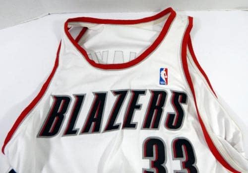 2002-03 Portland Trail Blazers Mamadou N'diaye 33 משחק הונפק White Jersey 54 2 - משחק NBA בשימוש