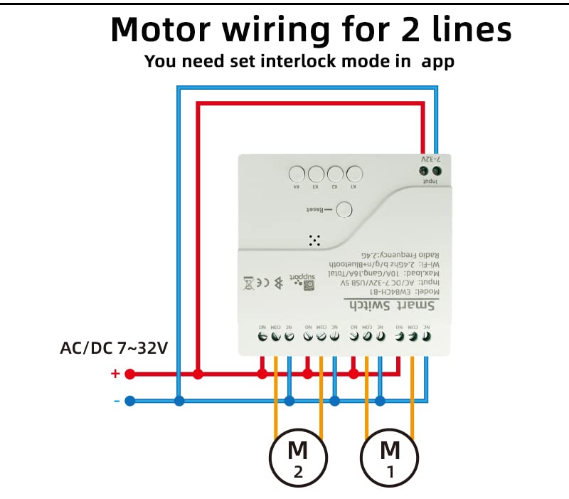 MHCOZY 4 ערוץ USB 5V AC/DC 7-32V WIFI SMART WIFI מודול ממסר אלחוטי