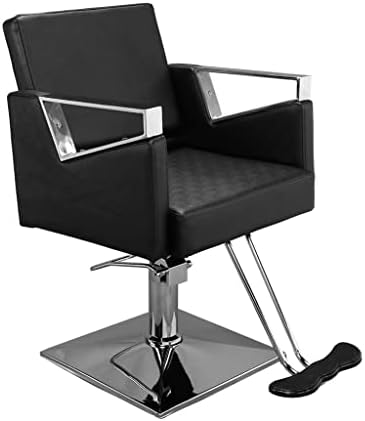 כיסא ספר מרובע ציוד סלון יופי עור שחור קל להרכיב נקי 74 על 60 על 90/105 סמ