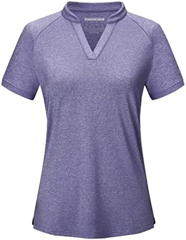 MAGCOMSEN גולף פולו פולו חולצות V-NECK UPF 50+ חולצות טריקו מהירות חולצת שרוול קצר יבש פיקה ג'רזי חולצות ללא צווארון