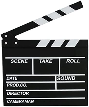 סרט סרט למחוא לוח, קלאפר לוח 20 על 20 סמ עץ קטן שחור עמיד לקישוט עבור מנהל