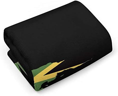 מפת דגל ג'מייקה מגבת כביסה מגבת 28.7 X13.8 מטליות פנים סיבי סופר -סיבים סופגים מגבות מגבות
