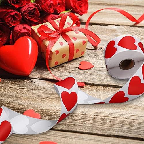 ולנטיין אדום לב מדבקת תוויות 500 יחידות האהבה יום דבק מעבדה 1 אינץ האהבה יום אהבה קישוטים לחתונה, ימי נישואים מסיבת יום הולדת מתנה לקשט