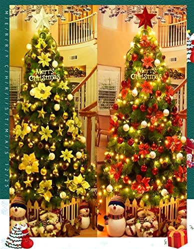 Dzrige 5.9 נצנצים עץ חג המולד כוכב טופר, אדום טופר עץ כוכב מיני נוצץ - עץ חג המולד של חג קלטות קישודים קישודים קישודים