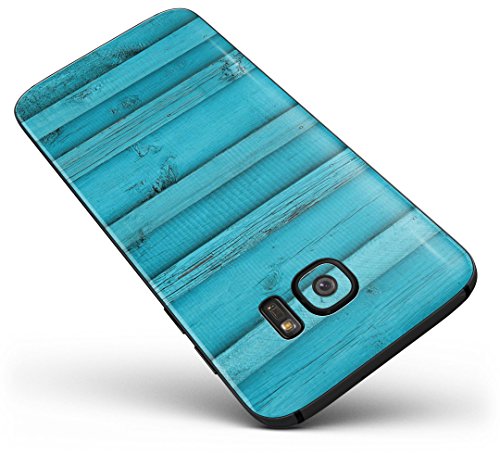 עיצוב Skinz Design Skinz חתימה של קרשים עץ כחול עוטף גוף מלא עוטף עור ערכת עור לגלקסי S7