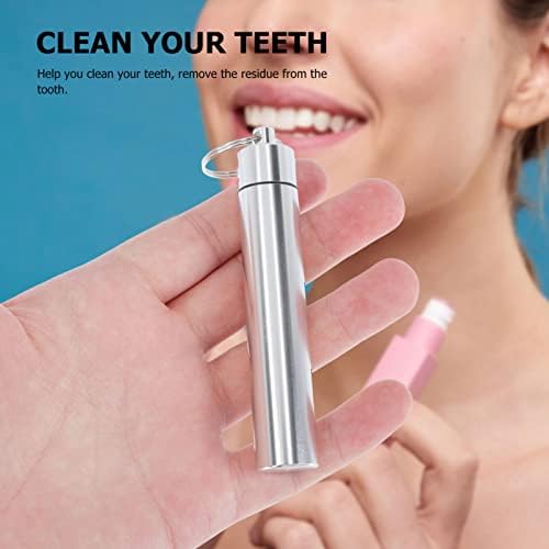 Beaupretty 6 מגדיר קיסמים שיניים מטפלים בטיפול מעשי היגיינת חלל מחזיק מלאכה עם כלים למנקה מקצועי פלדת שיניים בחירת ניקוי אישי