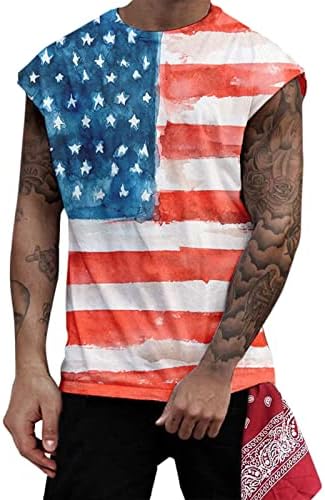חולצות טריקו לקיץ של BMISEGM לגברים יום העצמאות 3D תלת מימד סוודר מודפס גופיית סווד