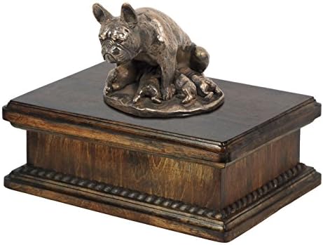 צרפתית בולדוג, זיכרון, כד עבור כלב של אפר, עם כלב פסל, בלעדי, ארטדוג