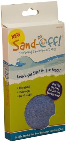 חול-אוף! מגבת חוף מיט -אבקת אבקת להסרת חול טבעי - כחול - חבילה 1